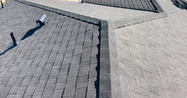 Finished Owens Corning shingle roof with new ridge and hip caps on a Rocklin home