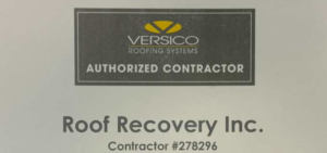 Roof Recovery Inc Versico Roofing Systems Authorized Contractor certificate